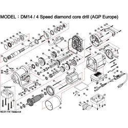 AGP Europe Parts for Diamond Core Drill DM14 / 4 Speed