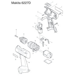 Ricambi Makita per Avvitatore a Batteria 6227D