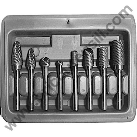 Carbide Rotary File Set Cross Cut mm 6