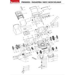 Makita Spare Parts for Lawnmower PM5600S3