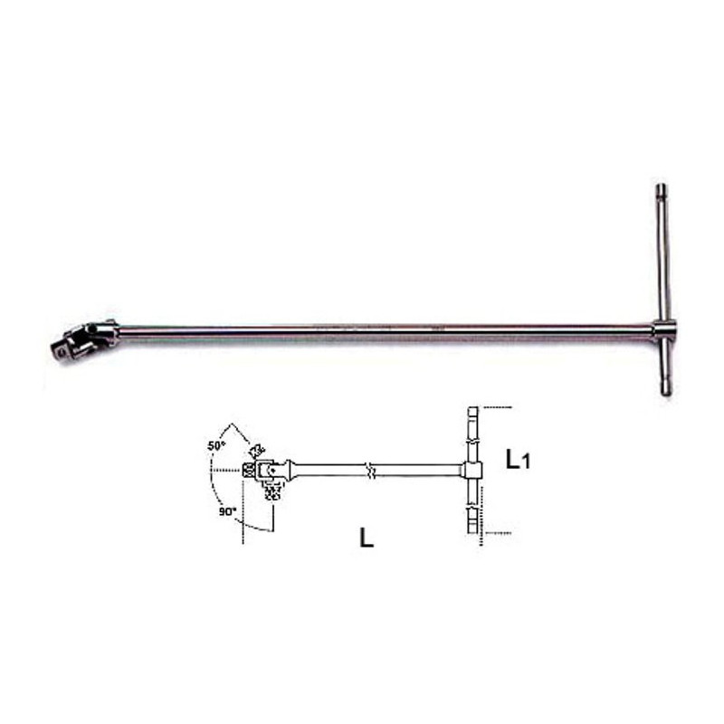 Chiave a "T" Snodata con Quadro 3/8"