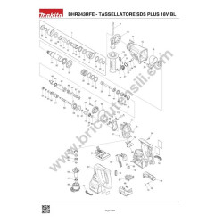 Makita Spare Parts for Cordless Rotary Hammer Drill BHR243RFE