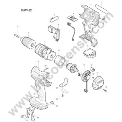 Makita Spare Parts for Cordless Screwdriver BHP452