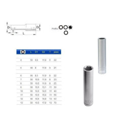 Hexagon sockets Long 1/4"