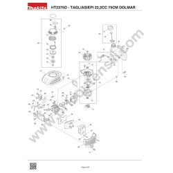 Dolmar Spare Parts for Petrol Hedge Trimmer HT2375D