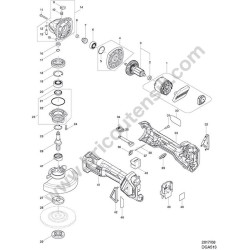 Makita Spare Parts for Cordless Angle Grinder DGA513