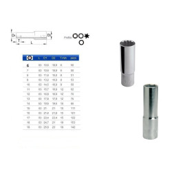 Hexagon sockets Long 3/8"