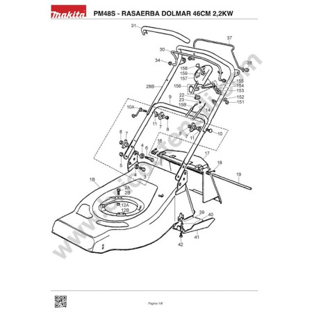 Dolmar Spare Parts for Lawn Mower PM48S