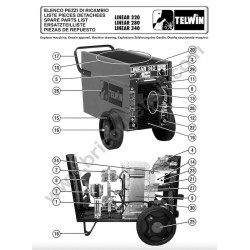 Ricambi Telwin per Saldatrice Linear 340 - Esploso