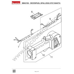 Makita Spare Parts for Brush Cutter BBK5700