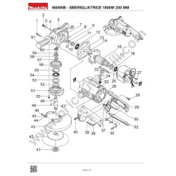 Makita Spare Parts for Angle Grinder 9609NB