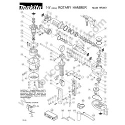 Ricambi Makita per Martello Demolitore Rotativo HR3851