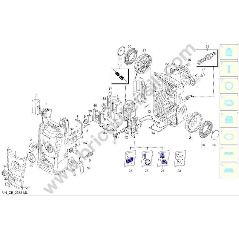 Michelin Spare Parts for Pressure Washer MPX 25 EHDS