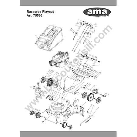 Ama Parts for Self-Propelled Lawnmower LT 46H TEKNICO 75550