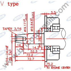 Motore 4 Tempi 6,5hp con Albero Orizzontale Conico 19,17mm