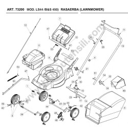Ricambi Ama per Rasaerba LS-44 BS-450