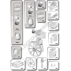 Gruppo Pompante per Compressore a Cinghia A29B BLU