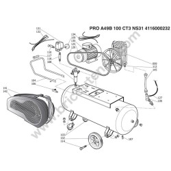 Ricambi per Compressore ABAC PRO A49B 100 CT3 NS31