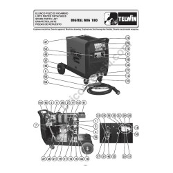Telwin Parts for Flux Welding Digital Mig 180 230V - Drawing