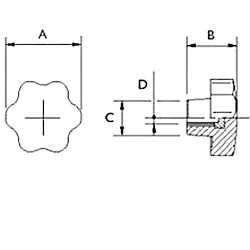 Handwheel six-lobe "Female"