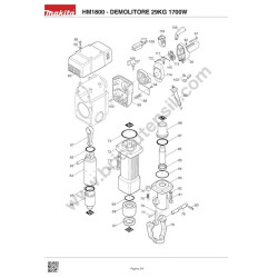 Makita Spare Parts for Demolition Hammer HM1800