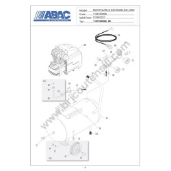 ABAC Parts for Air Compressor 50 Lt Montecarlo B20 BASELINE - Tank Diagram