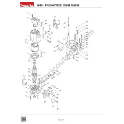 Makita Spare Parts for Router 3612 - Diagram