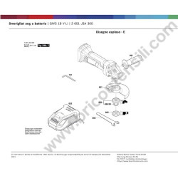 Bosch Spare Parts for Cordless Angle Grinder GWS 18 V-LI