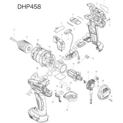 Makita Spare Parts for Cordless Hammer Driver Drill DHP458