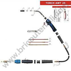 Lancia Collo di Cigno per Torcia Mig Awelco AWT 25