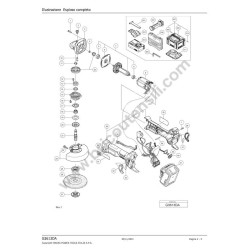 Hitachi Spare Parts for Cordless Angle Grinder G3613DA