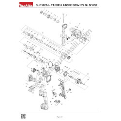 Ricambi Makita per Tassellatore a Batteria DHR182ZJ