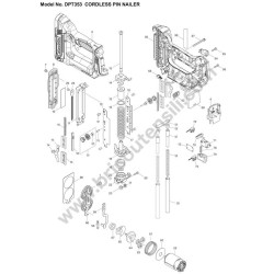 Makita Spare Parts for Cordless Pin Nailer DPT353