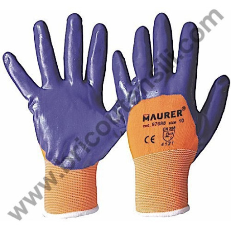 Guanti da Lavoro in Nitrile con Polsino tg 9