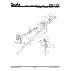 Tanaka Spare Parts for BackPack Blower TBL-7600R