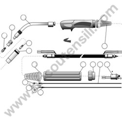 Sleeve Lock Hose for Torches Telwin MIG-MAG