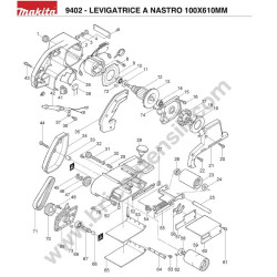 Makita Spare Parts for Belt Sander 9402