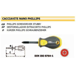 SCREWDRIVER Stubby Cross  Maurer 87098 PH 1x40 mm