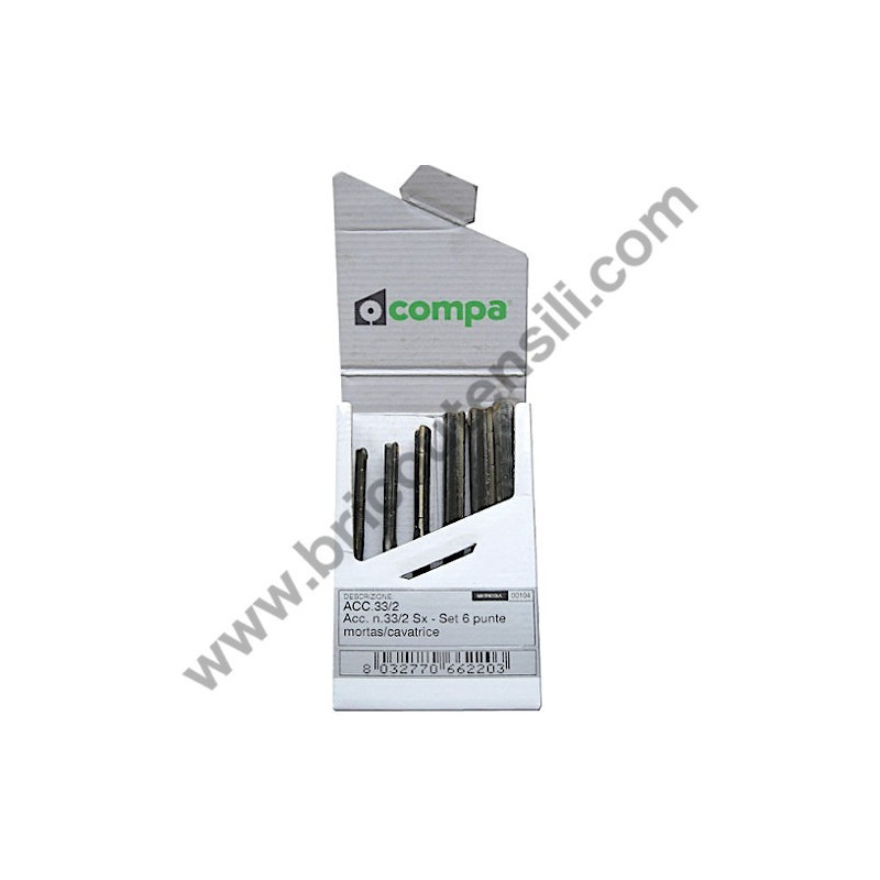 6 pcs. Mortiser Tool Set for Surfacer - Planer Compa Baby-KOMPACTA 250 TV