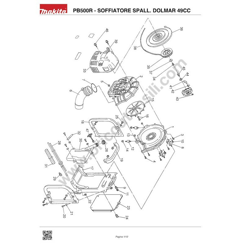 Ricambi Dolmar per Soffiatore PB500R