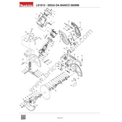 Makita Spare Parts for Slide Compound Mitre Saw LS1013 - Diagram
