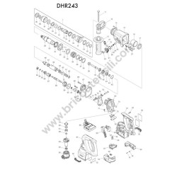 Makita Spares for Cordless Combination Hammer DHR243 - Exploded Diagram