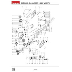Ricambi Makita per Rasaerba Elettrico ELM3800 - Esploso