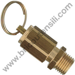 Pre-set safety valve for air Compressors 1/2'' x 10,5 Bar - 152 Psi