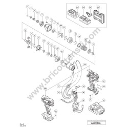 Hitachi Spare Parts for Cordless Impact Driver WH18DJL