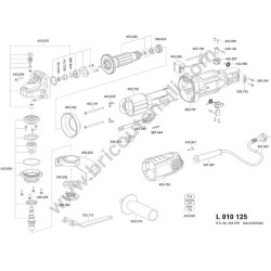 Ricambi Flex per Smerigliatrice Angolare L 810 125 - Esploso