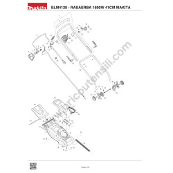 Ricambi Makita per Rasaerba Elettrico ELM4120 - Esploso