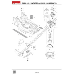 Ricambi Makita per Rasaerba Elettrico ELM4120 - Esploso 1