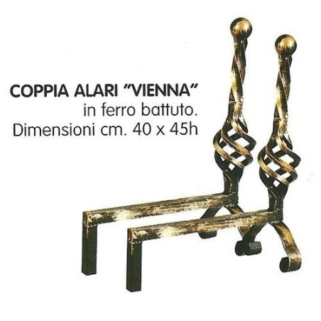 Coppia Alari in Ferro Battuto mod."Vienna"