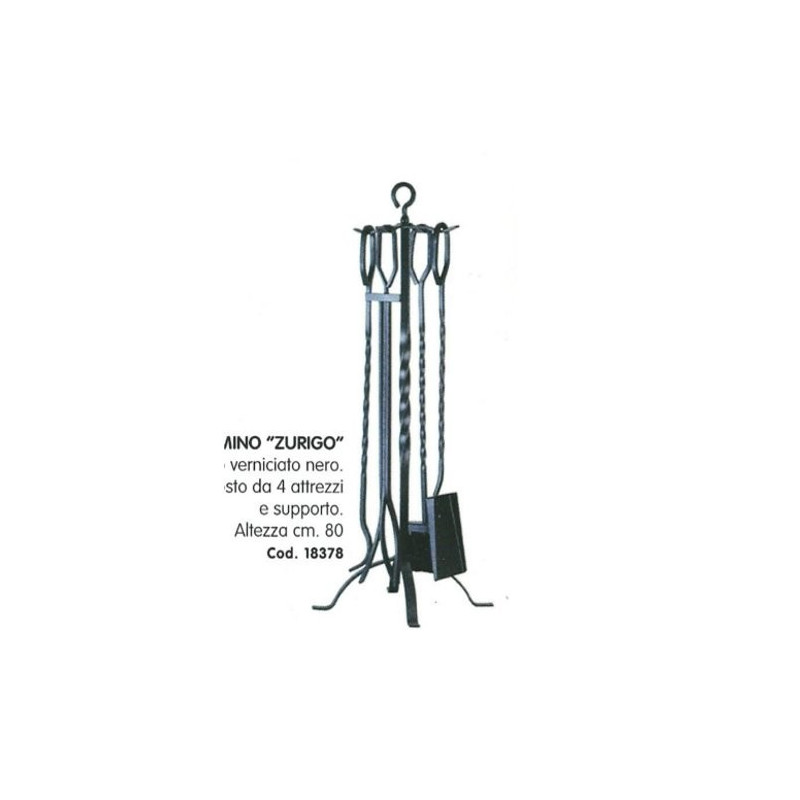 Set Fireplace Wrought Iron mod. "Zurigo"